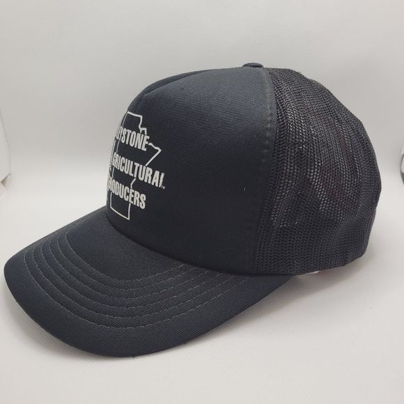 Vintage Trucker Hat Kayjet Foam Mesh Black Snapback Cap Keystone Ag Producers - Picture 2 of 9